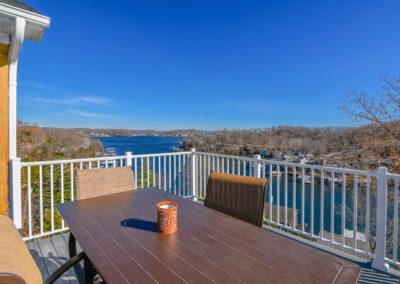 deck with lake view